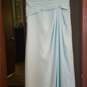Elegant Light Blue Strapless Dress